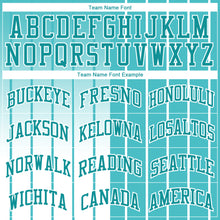 Load image into Gallery viewer, Custom Aqua Aqua-White Round Neck Sublimation Basketball Suit Jersey