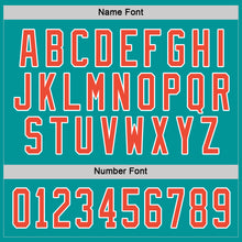 Load image into Gallery viewer, Custom Aqua Orange-White Hockey Jersey