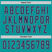 Load image into Gallery viewer, Custom Aqua Navy-Gray Hockey Jersey