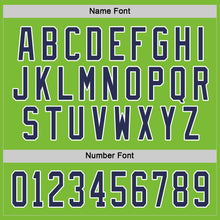 Load image into Gallery viewer, Custom Neon Green Navy-White Hockey Jersey