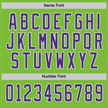 Load image into Gallery viewer, Custom Neon Green Purple-White Hockey Jersey