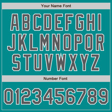 Load image into Gallery viewer, Custom Aqua Steel Gray-White Authentic Baseball Jersey