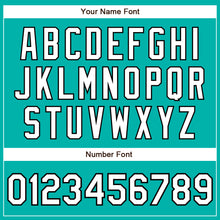 Load image into Gallery viewer, Custom Aqua White-Black Authentic Baseball Jersey