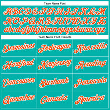 Load image into Gallery viewer, Custom Aqua Orange-White Performance T-Shirt