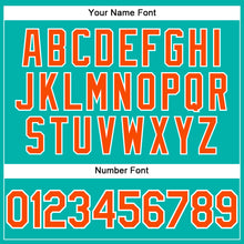 Load image into Gallery viewer, Custom Aqua Orange-White Performance T-Shirt