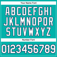 Load image into Gallery viewer, Custom Aqua White-Navy Performance T-Shirt