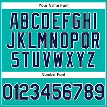 Load image into Gallery viewer, Custom Aqua Navy-White Performance T-Shirt