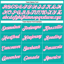 Load image into Gallery viewer, Custom Aqua White-Pink Performance T-Shirt