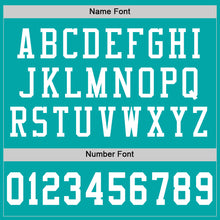 Load image into Gallery viewer, Custom Aqua White Mesh Authentic Football Jersey