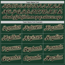 Load image into Gallery viewer, Custom Green Black-City Cream 3 Colors Arm Shapes Authentic Baseball Jersey