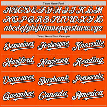 Load image into Gallery viewer, Custom Orange White-Black 3 Colors Arm Shapes Authentic Baseball Jersey