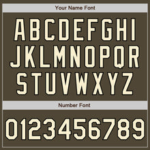 Load image into Gallery viewer, Custom Olive Cream-Black 3 Colors Arm Shapes Authentic Salute To Service Baseball Jersey