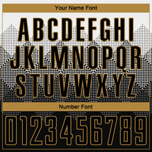 Load image into Gallery viewer, Custom White Black-Old Gold Round Neck Sublimation Basketball Suit Jersey