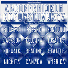 Load image into Gallery viewer, Custom Royal White Round Neck Sublimation Basketball Suit Jersey