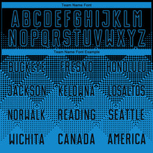 Load image into Gallery viewer, Custom Blue Black Round Neck Sublimation Basketball Suit Jersey