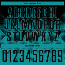 Load image into Gallery viewer, Custom Teal Black Round Neck Sublimation Basketball Suit Jersey