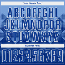 Load image into Gallery viewer, Custom Light Blue Royal-White Round Neck Sublimation Basketball Suit Jersey