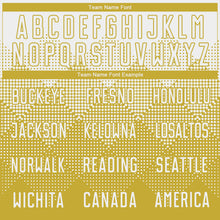 Load image into Gallery viewer, Custom Old Gold White Round Neck Sublimation Basketball Suit Jersey