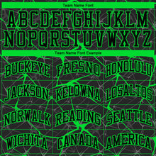 Load image into Gallery viewer, Custom Black Neon Green Round Neck Sublimation Basketball Suit Jersey