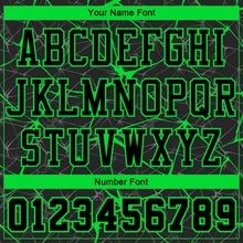 Load image into Gallery viewer, Custom Black Neon Green Round Neck Sublimation Basketball Suit Jersey