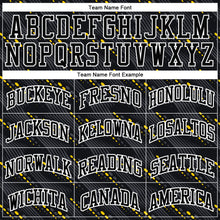 Load image into Gallery viewer, Custom Black Gold-White Round Neck Sublimation Basketball Suit Jersey