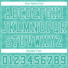 Load image into Gallery viewer, Custom Aqua White Round Neck Sublimation Basketball Suit Jersey