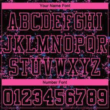 Load image into Gallery viewer, Custom Black Pink Round Neck Sublimation Basketball Suit Jersey