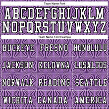 Load image into Gallery viewer, Custom Purple White-Black Round Neck Sublimation Basketball Suit Jersey