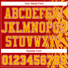 Load image into Gallery viewer, Custom Red Gold-White Round Neck Sublimation Basketball Suit Jersey