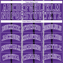 Load image into Gallery viewer, Custom Purple Black-White Round Neck Sublimation Basketball Suit Jersey