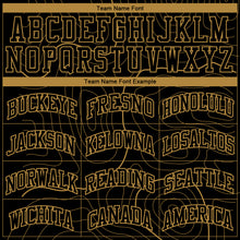 Load image into Gallery viewer, Custom Black Old Gold Round Neck Sublimation Basketball Suit Jersey