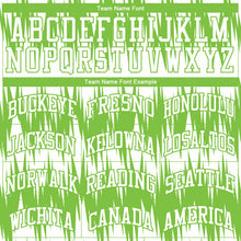 Load image into Gallery viewer, Custom White Neon Green Round Neck Sublimation Basketball Suit Jersey