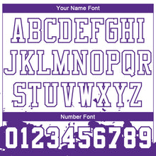 Load image into Gallery viewer, Custom White Purple Color Splash Round Neck Sublimation Basketball Suit Jersey