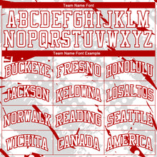 Load image into Gallery viewer, Custom White Red Bright Lines Round Neck Sublimation Basketball Suit Jersey