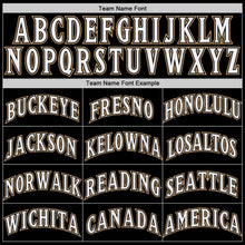 Load image into Gallery viewer, Custom Black White-Old Gold Authentic Throwback Basketball Jersey