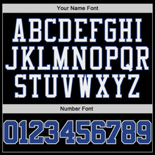 Load image into Gallery viewer, Custom Black Royal-White Authentic Throwback Basketball Jersey