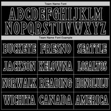 Load image into Gallery viewer, Custom Black Black-White Authentic Throwback Basketball Jersey