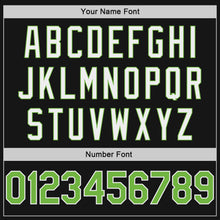 Load image into Gallery viewer, Custom Black Neon Green-White Authentic Throwback Basketball Jersey