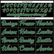 Load image into Gallery viewer, Custom Black Kelly Green-Old Gold Authentic Throwback Basketball Jersey