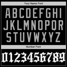 Load image into Gallery viewer, Custom Black Gray Pinstripe White-Gray Authentic Baseball Jersey