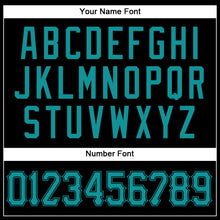 Load image into Gallery viewer, Custom Black Teal Authentic Baseball Jersey