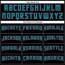 Load image into Gallery viewer, Custom Black Teal-Red Authentic Baseball Jersey