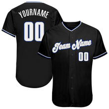 Load image into Gallery viewer, Custom Black White-Royal Authentic Baseball Jersey