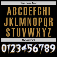 Load image into Gallery viewer, Custom Black White Old Gold-Royal Authentic Baseball Jersey