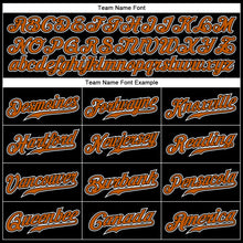 Load image into Gallery viewer, Custom Black Texas Orange-White Authentic Baseball Jersey