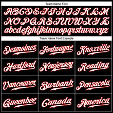 Load image into Gallery viewer, Custom Black White Pinstripe White-Red Authentic Baseball Jersey