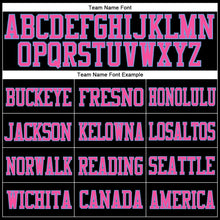 Load image into Gallery viewer, Custom Black Pink-Light Blue Mesh Authentic Football Jersey