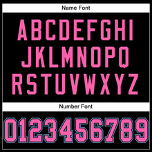 Load image into Gallery viewer, Custom Black Pink-Light Blue Mesh Authentic Football Jersey
