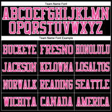 Load image into Gallery viewer, Custom Black Pink-White Mesh Authentic Football Jersey