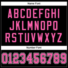 Load image into Gallery viewer, Custom Black Pink-White Mesh Authentic Football Jersey